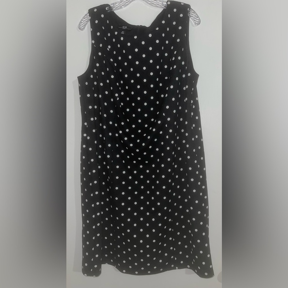 AGB Black and White Polka Dot Mini Dress